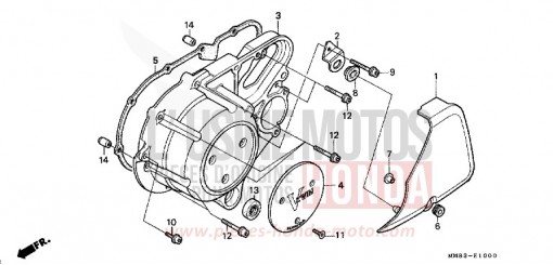 KURBELGEHAEUSEDECKEL, L. VT1100CJ de 1988